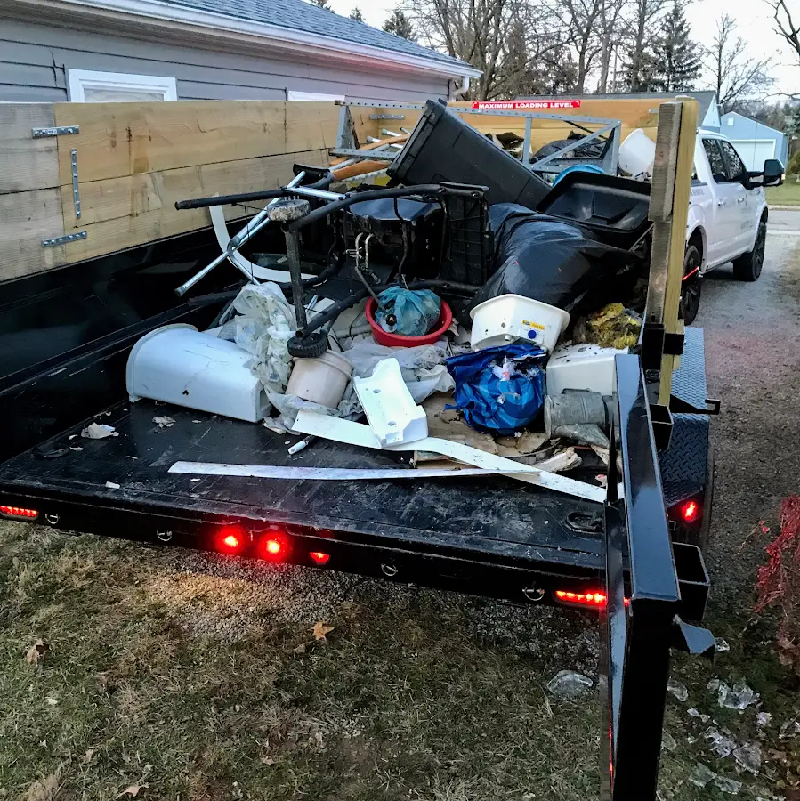 Roll-off dumpster delivered to a residential driveway in Cheviot